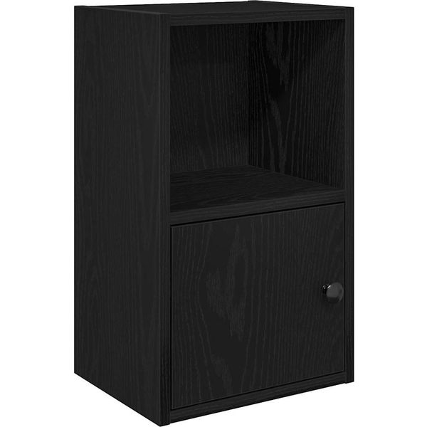 Syfax™ Libreria Rovere Nero 31X24X52 Cm In Legno Multistrato-image