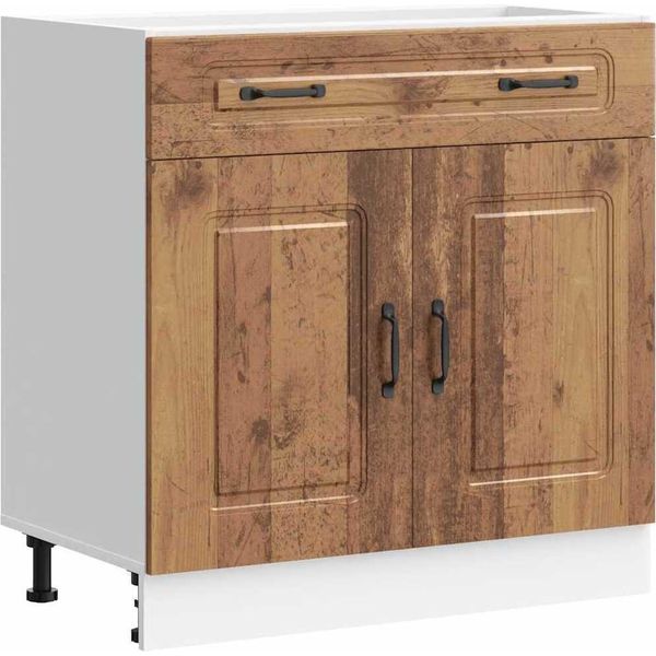 Vidaxl Base Da Cucina Kalmar In Legno Di Recupero, Materiale A Base Di Legno-image