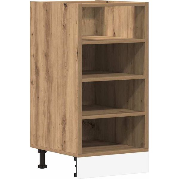 Vidaxl Armadio Base Riga Artisan Rovere 40X44,5X81,5 Cm Materiale A Base Di Legno-image