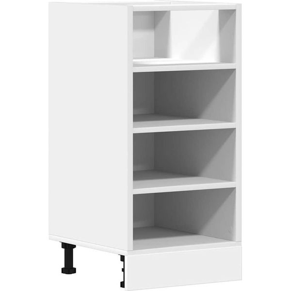 Vidaxl Armadio Base Riga Bianco 40X44,5X81,5 Cm Materiale A Base Di Legno-image