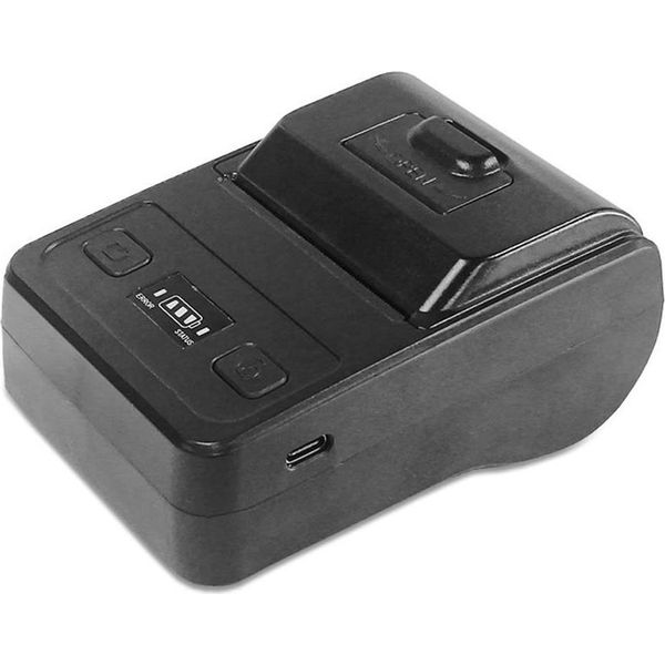 Inf Stampante Termica Portatile Bluetooth 58Mm - Connettività Usb, Per Ricevute Nero-image