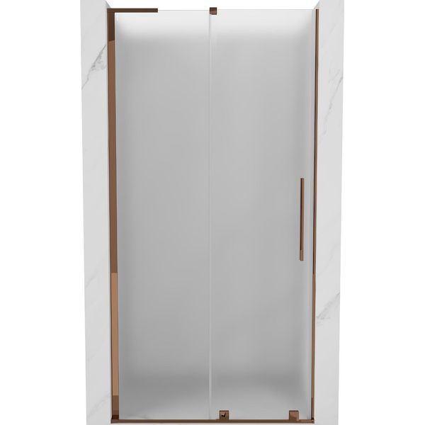 Mexen Velar L Porta Doccia Scorrevole 90 Cm, Ghiacciato, Oro Rosa - 871-090-003-31-60-image