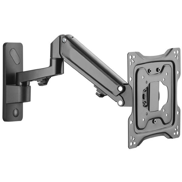 Digitus - Kit Di Montaggio (Montaggio A Parete) - Per Display Lcd / Display Lcd Curvo - Molla A Gas, Braccio Girevole - Plastica, Alluminio, Acciaio - Nero Opaco - Dimensioni Schermo: 43,2-109,2 Cm (17"-43"")"-image