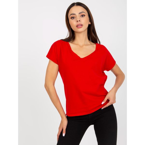 Maglietta Basic Feel Good A Maniche Corte Da Donna Fitzralph Rosso M-image