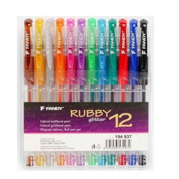 Penna Gel Rubby Glitter 12 Colori-image