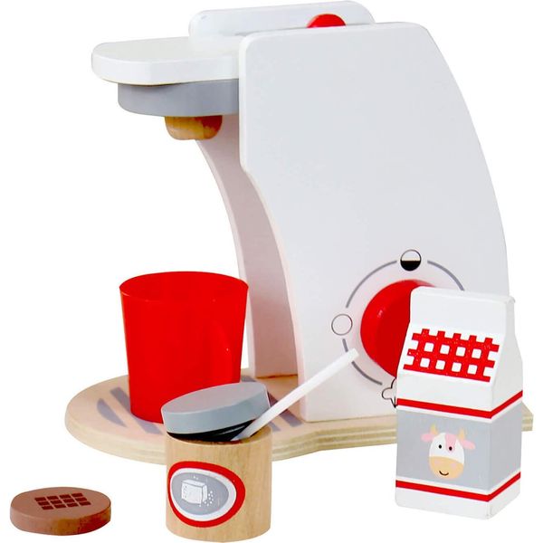 Rebecca Mobili Gioco Macchina Da Caffè Per Bambini Con Accessori Booy Da 3 Anni In Legno Multicolore-image