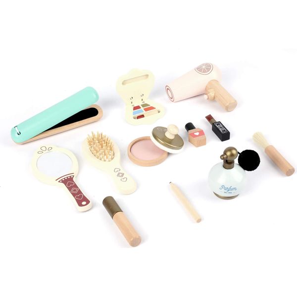 Rebecca Mobili Set Da Trucco Per Bambini Giocattolo Yirisi Da 3 Anni Legno Multicolore-image