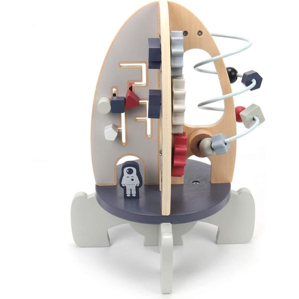 Rebecca Mobili Razzo Spaziale Gioco Per Bambini Pimelea Da 3 Anni In Legno Multicolore 30X22X22-image
