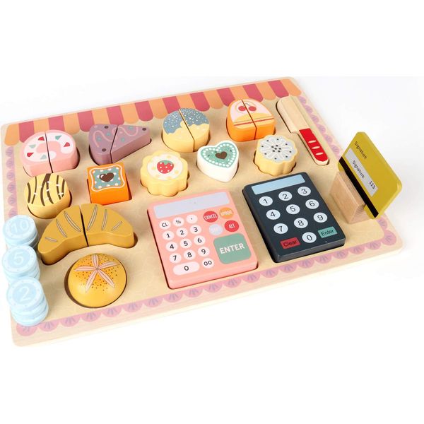 Rebecca Mobili Set Pasticceria Per Bambini Giocattolo Myrcia Da 3 Anni Legno Multicolore-image