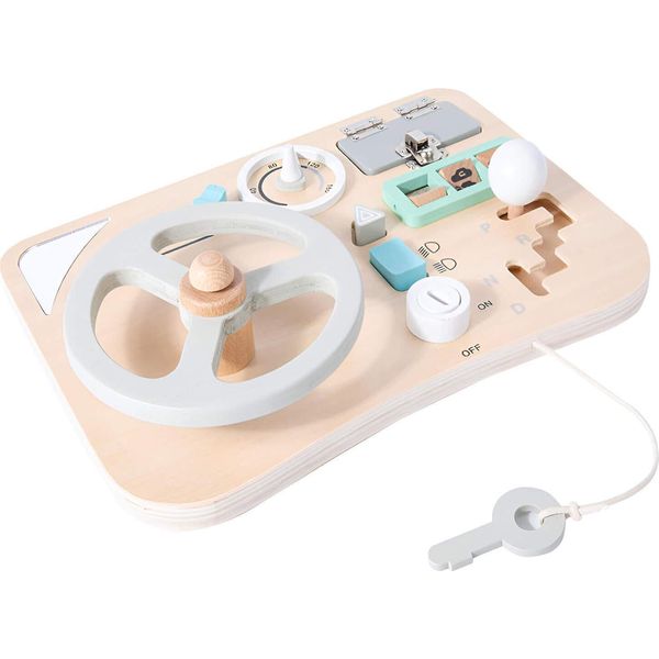 Rebecca Mobili Volante Per Bambini Con Cruscotto Giocattolo Dembani Da 3 Anni In Legno Multicolore 4,5X29,5X20-image