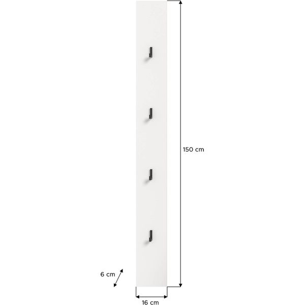 Pannello Prisma Bianco / Bianco Hg Bagno/Armadio 16 X 150 Cm-image
