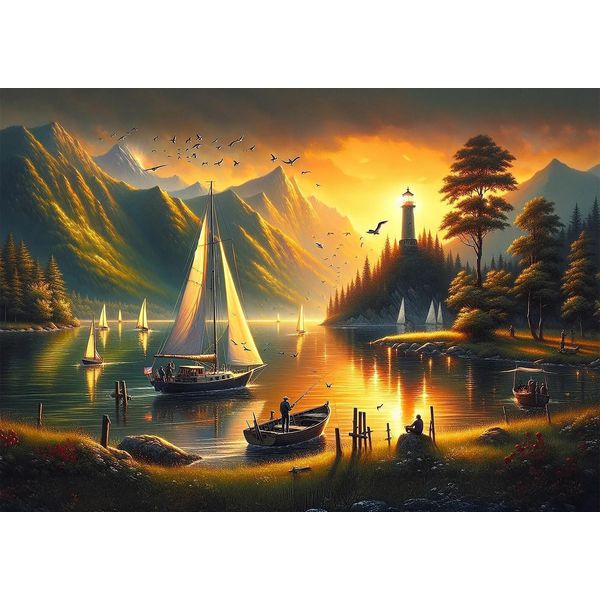 Puzzle D'arte - Puzzle Golden Shores - 1000 Dielov-image