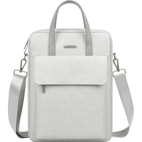 Inf Borsa Per Laptop Multistrato In Poliestere - Impermeabile, Leggera, Antiurto Grigio 15,6 Pollici-image