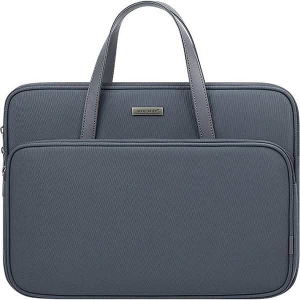 Inf Elegante Borsa Per Laptop In Poliestere Grigio Scuro - Resistente All'acqua, Leggera E Antiurto L-image
