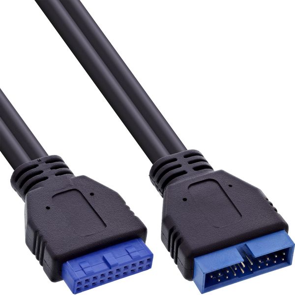 Inline® Cavo Usb 3.0 Interno 19Pin Maschio / 19Pin Femmina, Prolunga, 0,35M-image