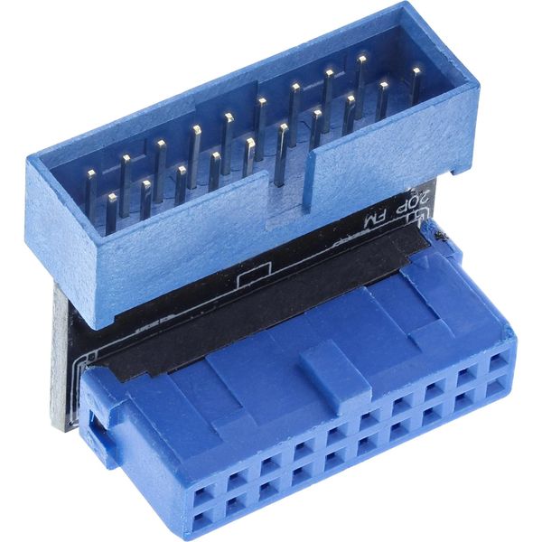 Inline® 33448U Inline® Usb 3.0 Adapter Intern, Pfostenanschluss Stecker Auf Buchse, Nach Unten Gewinkelt-image