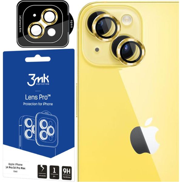 Apple Iphone 14 - Protezione Lente 3Mk Pro Giallo-image