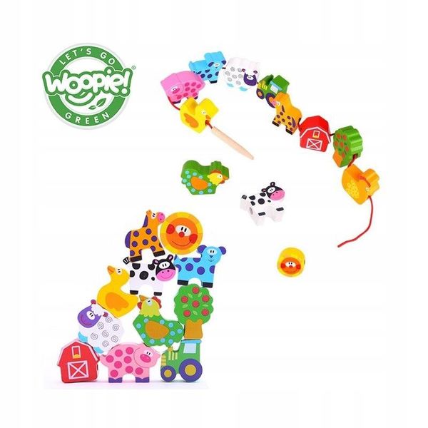 Woopie Green Zoccoli In Legno Bestiame 13 El.-image