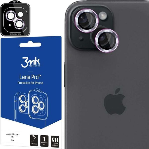 Apple Iphone 15 Plus - Protezione Lente 3Mk Pro Rosa-image