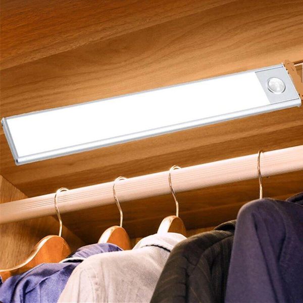 20CM Magnetic Cabinet Light Cabinet Motion Sensor + Touch Cabinet Light Usb Charging Cabinet Lights Per Bagno Camera Da Letto Luce Notturna-image