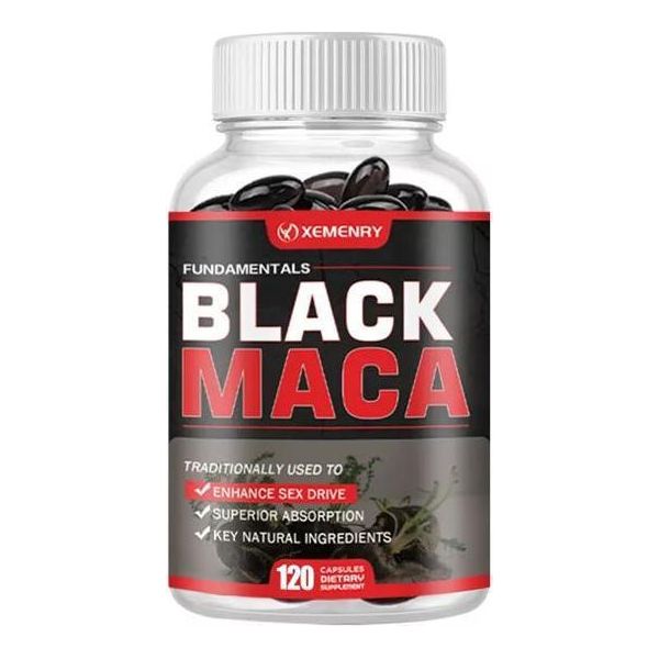 Maca Nera 1000 Mg (120 Capsule) Integratore Alimentare, Uomini, Energia, Resistenza, Forza-image