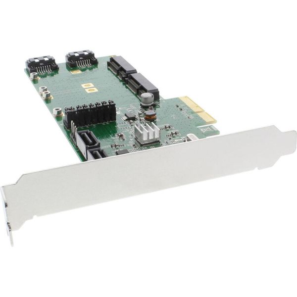 Inline® 76617B Scheda Di Interfaccia, 4X Sata 6Gb/S, Raid 0,1,10 Jbod, Con 4X Sata + 2X Msata, Pcie 2.0 (Pci-Express)-image