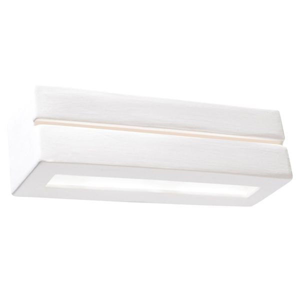 Lampada Da Parete In Ceramica Vega Line 1Xe27 15W Ceramica 9.5X9.5X32.5Cm Sollux Lighting-image