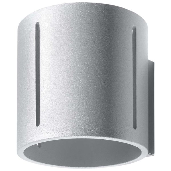 Lampada Da Parete Inez Grigio 1Xg9 8W Alluminio 10X12X10Cm Sollux Lighting-image