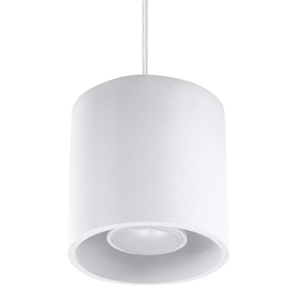Lampada A Sospensione Orbis 1 Bianco 1Xgu10 10W Alluminio 110X10X10Cm Sollux Lighting-image