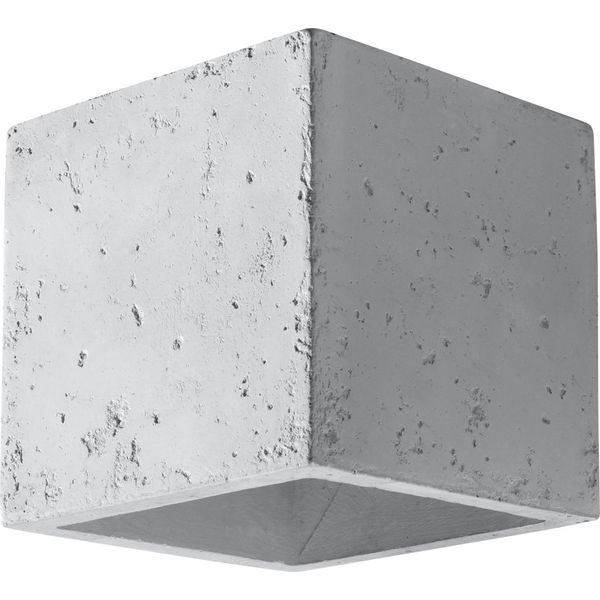 Lampada A Parete Quad In Cemento 1Xg9 8W Calcestruzzo 10X12X10Cm Sollux Lighting-image