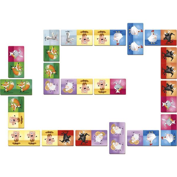 Gioco Del Domino Janod - Gioco Educativo In Cartone Con Motivi Di Animali Per Bambini-image