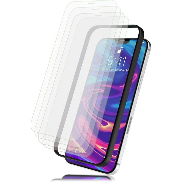Nalia 4X Vetro Protettivo E Set Di Stencil Per Iphone 12 Pro Max, Vetro Protettivo Dello Schermo-image