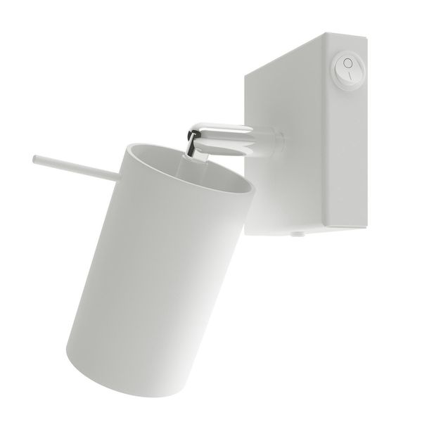 Lampada Da Parete Ring Bianca Con Interruttore 1Xgu10 10W Acciaio 16X8X8Cm Sollux Lighting-image