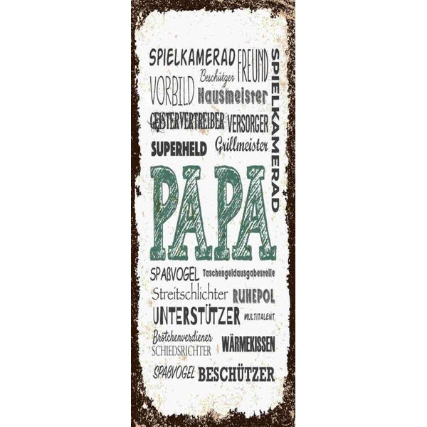Vianmo Insegna In Legno 27X10 Cm Papa Spielkamerad BeschüTzer Freund-image