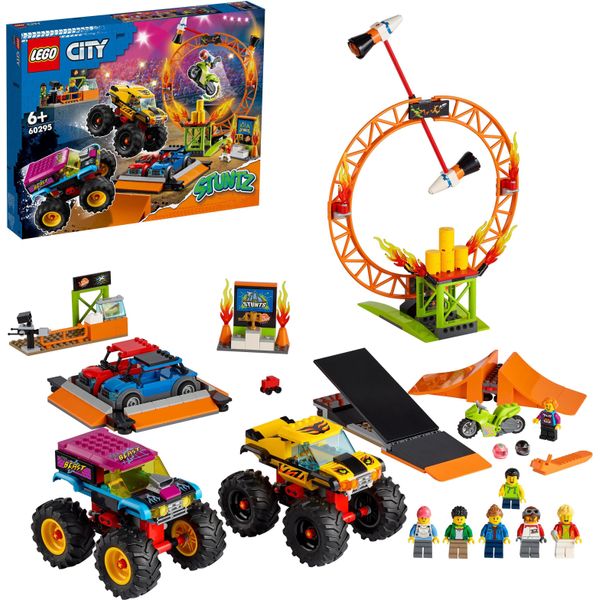 Lego 60295 City Stunt Show Arena, Set Con Monster Truck, Macchinine E Moto-image