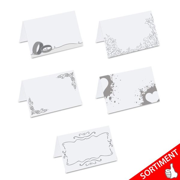 Pricaro Segnaposto "Cuori Curvi"", Madreperla Rossa, 50 Pezzi"-image