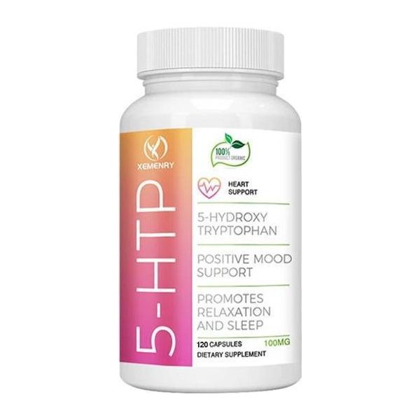 5-HTP (5-Idrossitriptofano) 100 Mg (120 Capsule) Integratore Alimentare, Sonno, Umore, Stress-image
