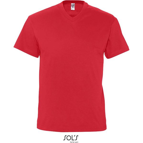 Sols 11150 | Maglietta A Maniche Corte Victory Con Scollo A V Da Uomo - Colore: Rosso - Taglia: L-image