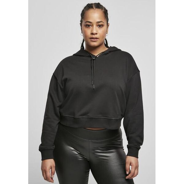 Urban Classics Damen Felpa Con Cappuccio Da Donna Con Cappuccio Nero-5Xl-image
