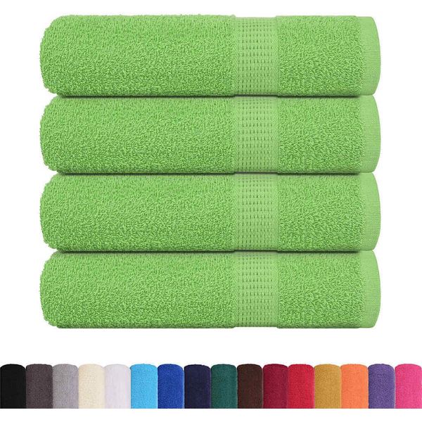 Vidaxl Asciugamani 4 Pz. Verde Mela 50X100 Cm 360 G/M² 100% Cotone-image