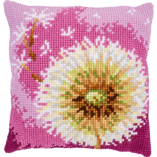 Kit Punto Croce Vervaco Timbrato Cuscino "Fluff Flower"", 40X40Cm"-image
