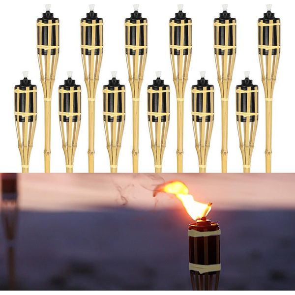 Aopunly 36X Torce Da Giardino Set Lampade Torcia Olio Stoppino 90Cm Torce Olio Di Bambù Per Lampada All'aperto Olio Per Torcia Fiamme Fuoco Festa Decorazione-image