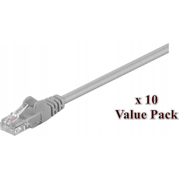 Microconnect Utp Cat5E 5M Grey Netzwerkkabel Grau (V-UTP505VP)-image