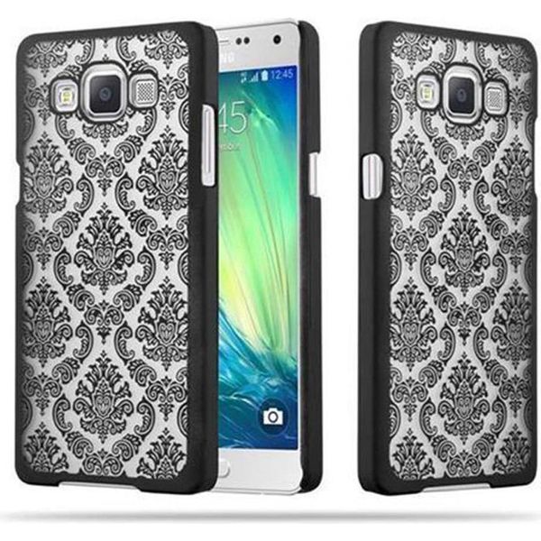 Cadorabo Cover Per Samsung Galaxy A5 2015 Cover Protettiva In Nero Custodia Rigida Cover Protettiva Fiori Cover Telefono Cellulare-image