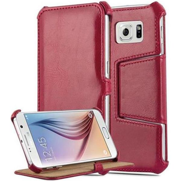 Cadorabo Custodia Protettiva Per Samsung Galaxy S6 Custodia In Rosso Cellulare Custodia Cover Tasca-image