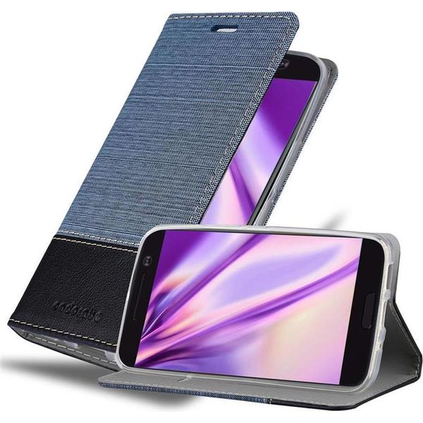 Cadorabo Custodia Per Htc One M10 Custodia Protettiva In Blu Custodia Per Cellulare Custodia A Libro Cover-image