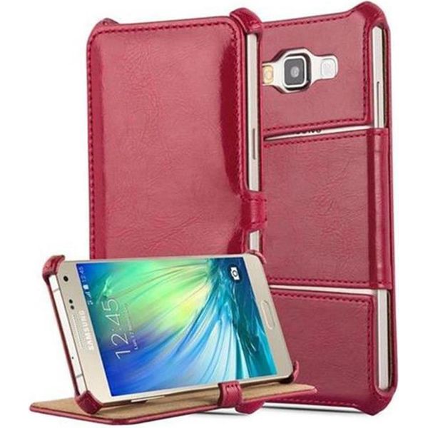 Cadorabo Custodia Protettiva Per Samsung Galaxy A3 2015 Custodia In Rosso Telefono Cellulare Custodia Cover Tasca-image