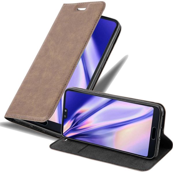 Cadorabo Custodia Per Huawei P20 Custodia Protettiva In Marrone Custodia Per Cellulare Cover Chiusura Magnetica-image