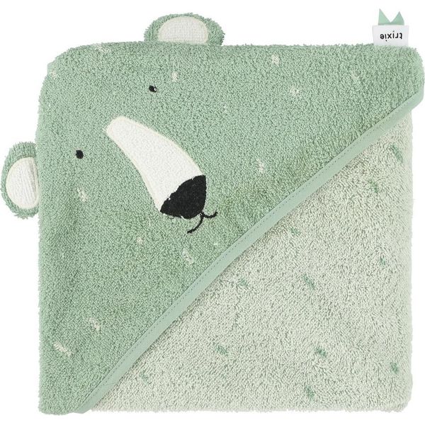 Asciugamano Da Bagno Mr Polar Bear 75 X 75 Cm In Cotone Organico Verde-image