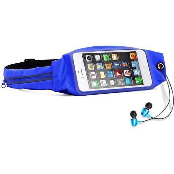 Cadorabo Sport Bum Bag In Blu Lunghezza-Regolabile Hip Bag Cintura Borsa Portacellulare-image